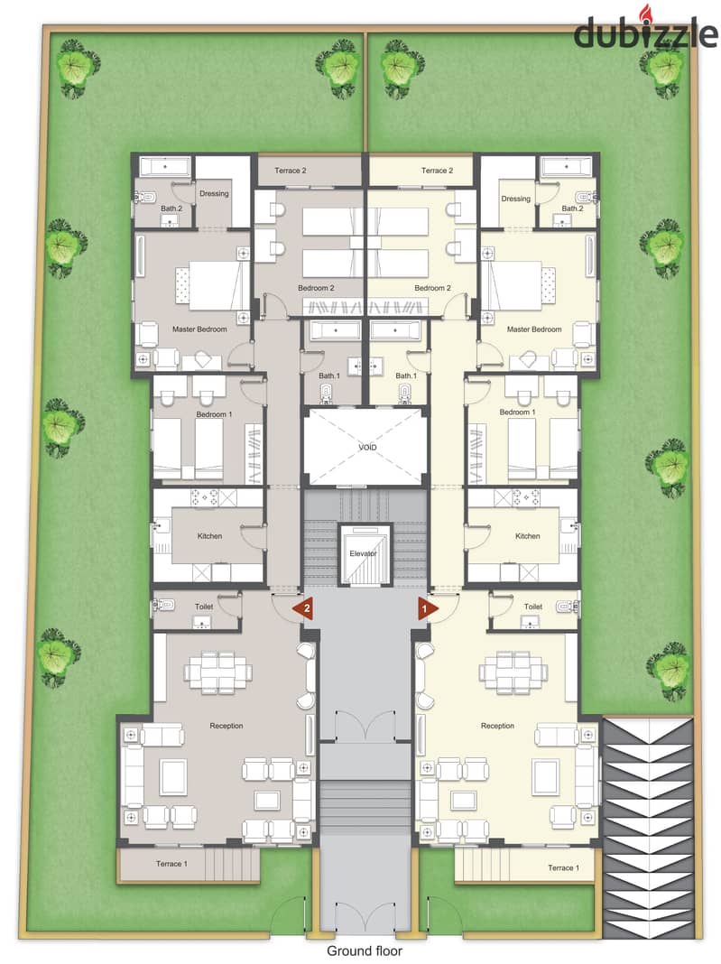 beit al watan new cairo شقة للبيع 195 متر ارضي بجاردن استلام فوري في الحي الرابع بيت الوطن التجمع الخامس 3