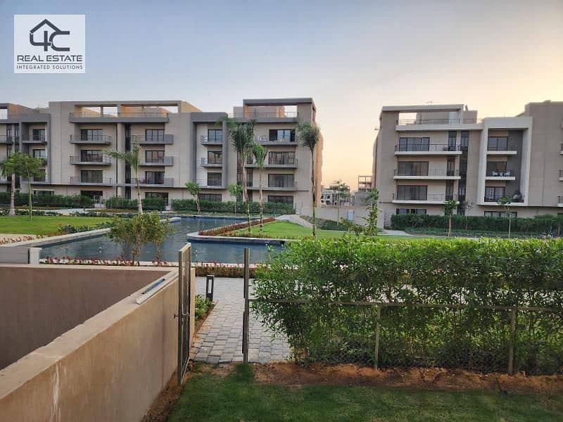 Apartment with Garden View Landscape ready to move for sale in Fifth Square Compound - Al Marasem 4