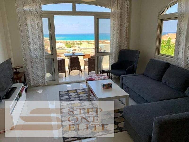 For quick sale, a two-bedroom chalet on the sea in installments in Telal Ain Sokhna Village 5