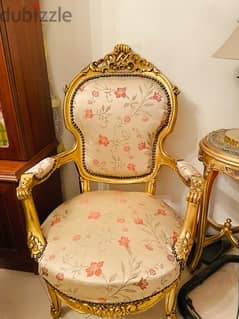 4 Louis XV Salon chairs + covers