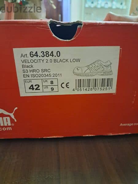 Puma safety shoes size 42 5