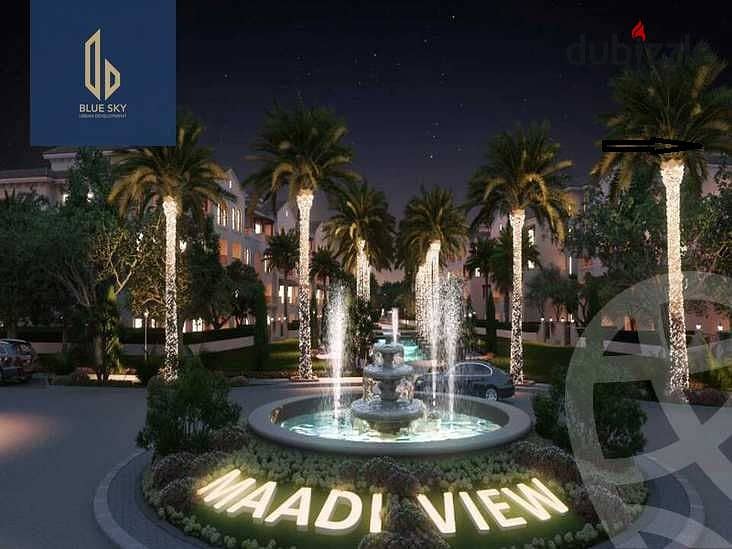 شقة للبيع 125م علي الطراز الاوروبي ف كمبوند معادي فيو الشروق باقل سعر maadi view 1