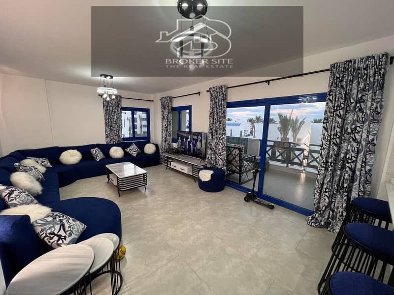 Amazing pool view for 3 bedrooms with Greek style in marassi |فيو مميز على حمام السباحة لشاليه 3 غرف بالنمط اليونانى 1