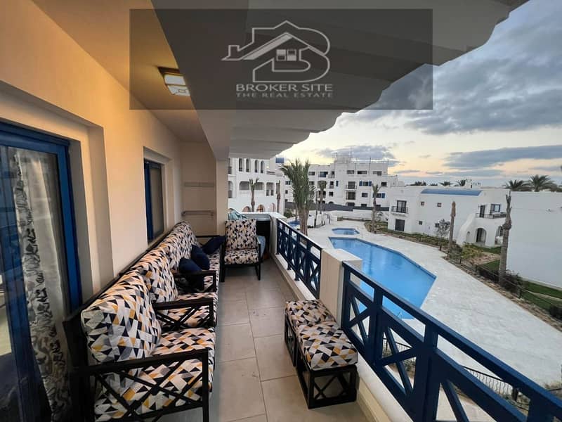 Amazing pool view for 3 bedrooms with Greek style in marassi |فيو مميز على حمام السباحة لشاليه 3 غرف بالنمط اليونانى 2