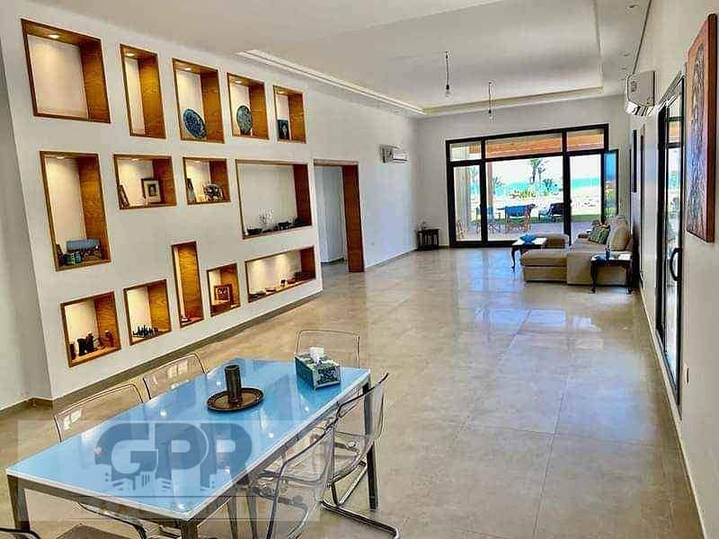 شاليه للبيع بتشطيب راقي جدا في جون سوديك الساحل الشمالي بقلب رأس الحكمة / luxury finishing chalet 2beds in june sodic north coast 3