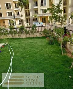 Apartment for sale + garden with complete privacy with a 42% discount on cash for a limited period in Sarai Compound, New Cairo, next to Madinaty,