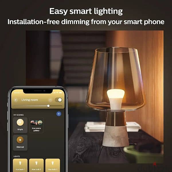 Philips Hue White E27 LED Lamp (1,100 lm)  smart lamp 3