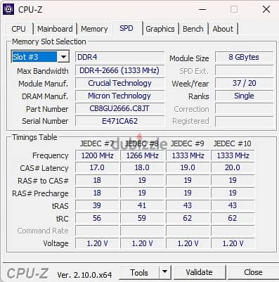 ram 16 PC 2*8 2666 MHZ 4