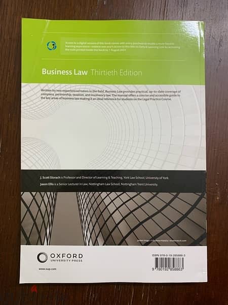 Business law by J. Scott slorach, jason ellis 1