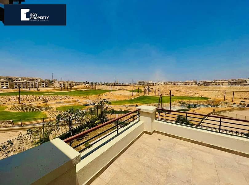 شقة للبيع في اب تاون كايرو بإطلالة مفتوحة على الجولف متشطبة بالكامل بالتقسيط   Uptown Cairo New Cairo 1