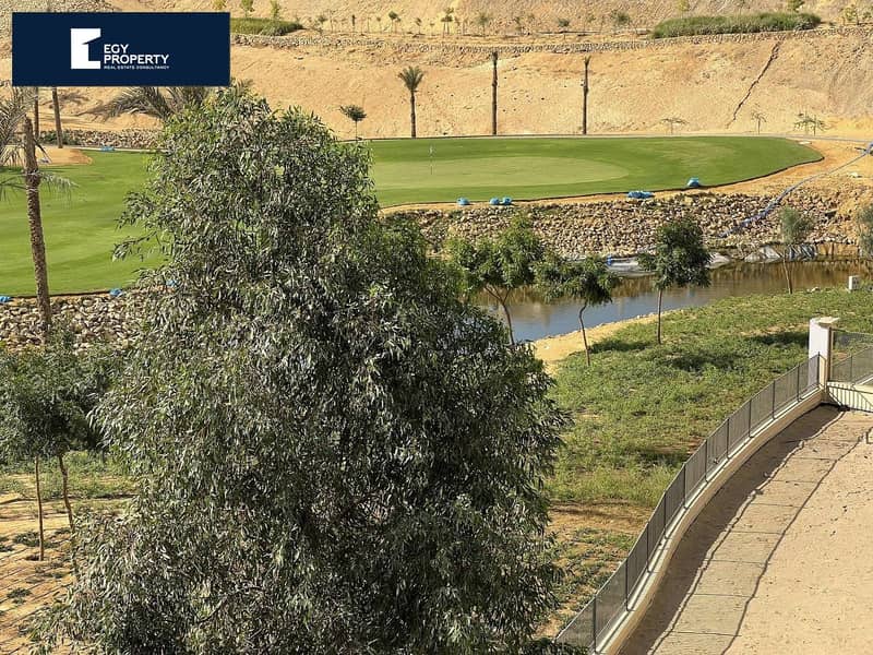 Open view to golf Fully Finished With Installments Apartment For Resale In Uptown Cairo New Cairo 8