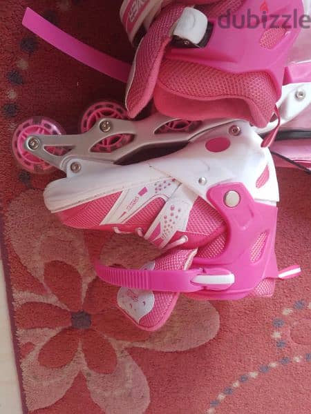 pink skates with pink bag roller blades (good condition) 0