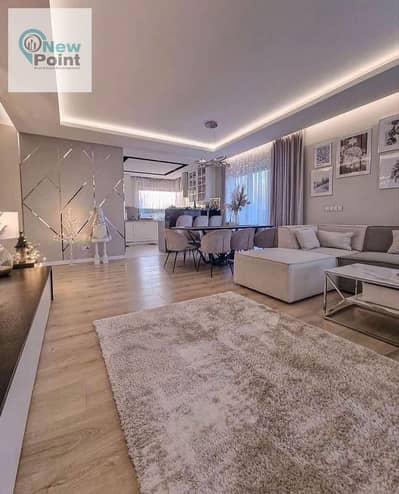 Ultra super deluxe finished apartment directly on the lagoon for sale in the most distinguished phase in Palm Hills New Cairo Compound, Cleo Phase