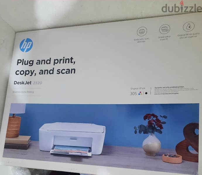 طابعه واسكنر اسود والوان ماركه HP Deskjet 2320 5