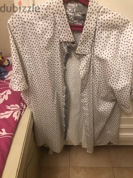 Ted baker men short-sleeve white shirt size 7 1