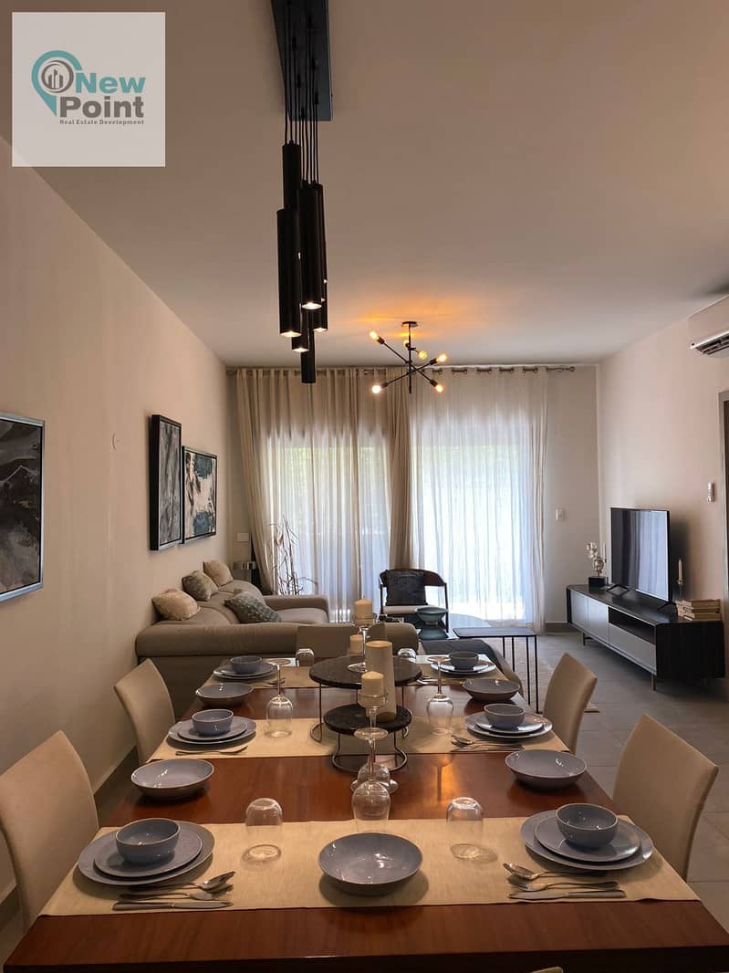 Duplex with garden, fully finished and immediate receipt, directly in front of the International Medical Center, in installments Al Burouj Compound 1