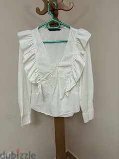 Zara White Blouse