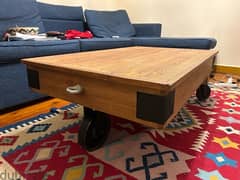 3 Wheel wooden Table