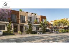 For sale townhouse 225 m ready to move under market price view landscape bahry Azzar 2 Compound