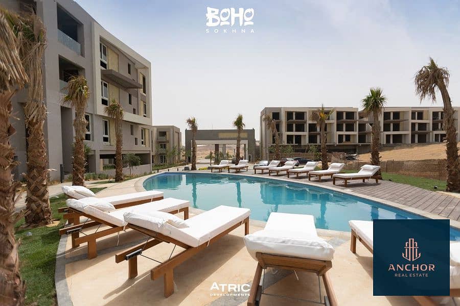 ادفع 15% فقط و امتلك شاليه كامل التشطيب في بوهو العين السخنة | Pay only 15% Down Payment and Own Fully Finished Chalet in Boho Ain Sokhna 15