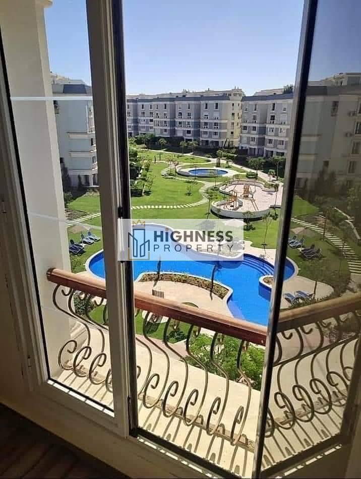 Apartment for sale, 196 sqm, at a special price, with a pool view, in The City of Odyssia Compound, in the heart of Mostakbal City, close to the Ring 0