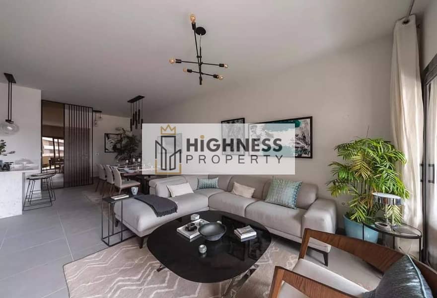 With the lowest down payment, an apartment for sale at a very special price, 160 m, immediate delivery, in 6th October, near Sheikh Zayed, sun capital 19