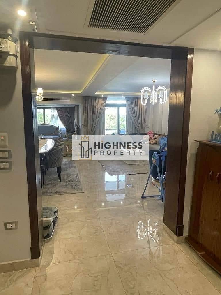 Apartment for sale, 136 meters, at a very special price, directly in front of the airport, next to the Kempinski Hotel in New Cairo, Taj City Compound 4