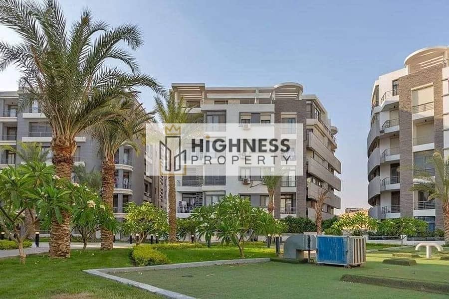 Apartment for sale, 136 meters, at a very special price, directly in front of the airport, next to the Kempinski Hotel in New Cairo, Taj City Compound 8