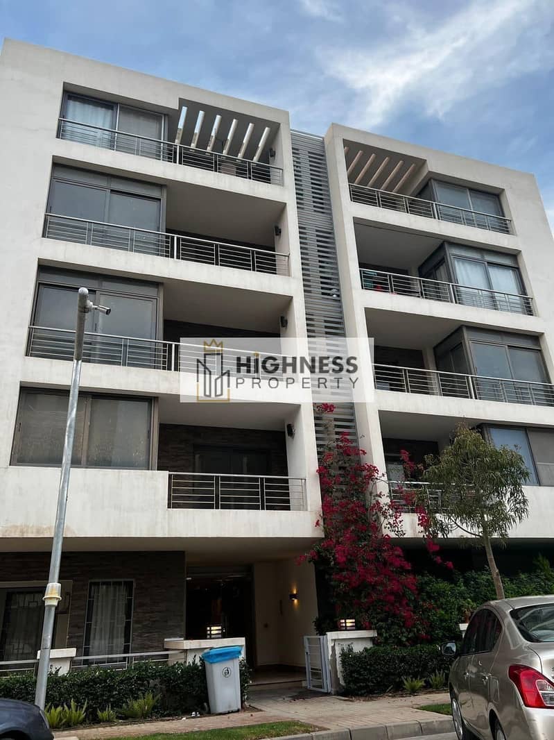 Apartment for sale, 136 meters, at a very special price, directly in front of the airport, next to the Kempinski Hotel in New Cairo, Taj City Compound 9