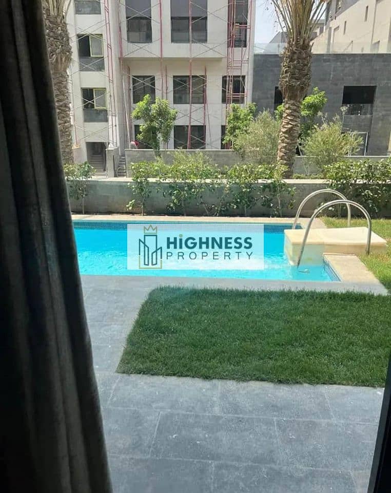 Latest apartment for sale, ground floor, area of ​​120 m + garden 81 m, Ready to move , in Sun Capital, 6th of October City, Sheikh Zayed 1