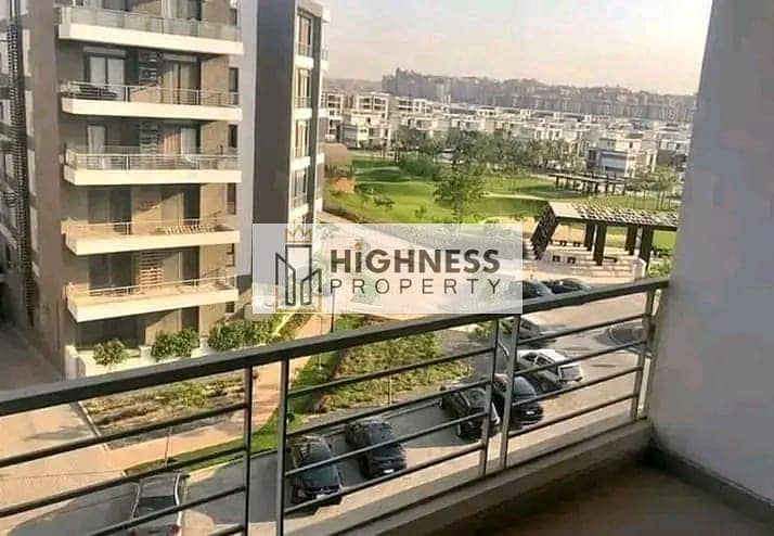 Apartment for sale, 136 meters, at a very special price, directly in front of the airport, next to the Kempinski Hotel in New Cairo, Taj City Compound 19