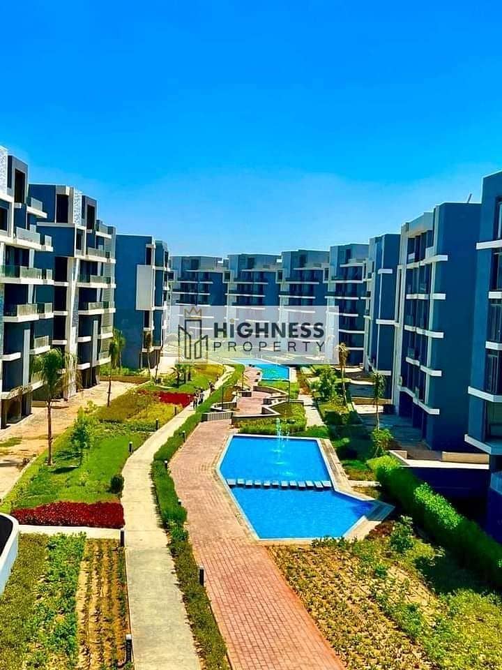 Latest apartment for sale, ground floor, area of ​​120 m + garden 81 m, Ready to move , in Sun Capital, 6th of October City, Sheikh Zayed 10