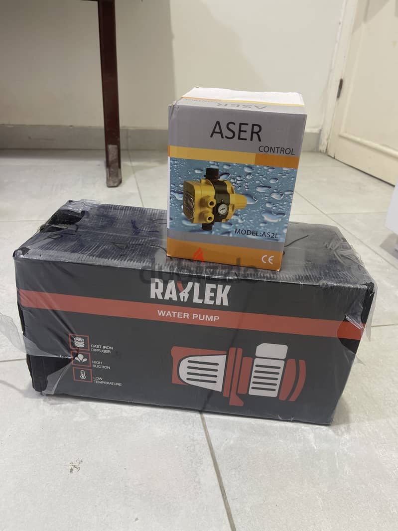 موتور مياه ١. ٥ حصان رايلك مع فلوماك اسير-water motor 1.5 h-flomac aser ...