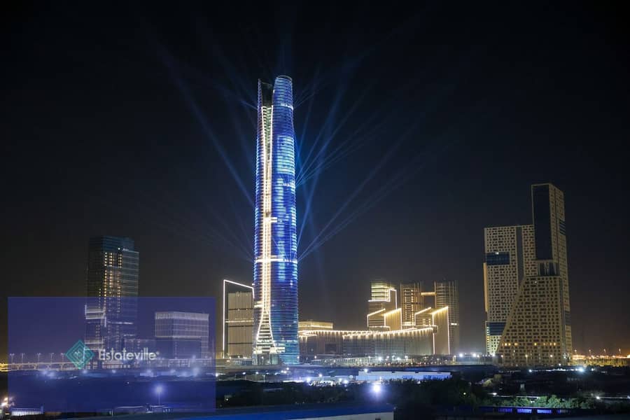 With a 15% discount, a skyscraper office in the Central Business District in front of the Iconic Tower and the Green River, first row on Bin Zayed Axi 3