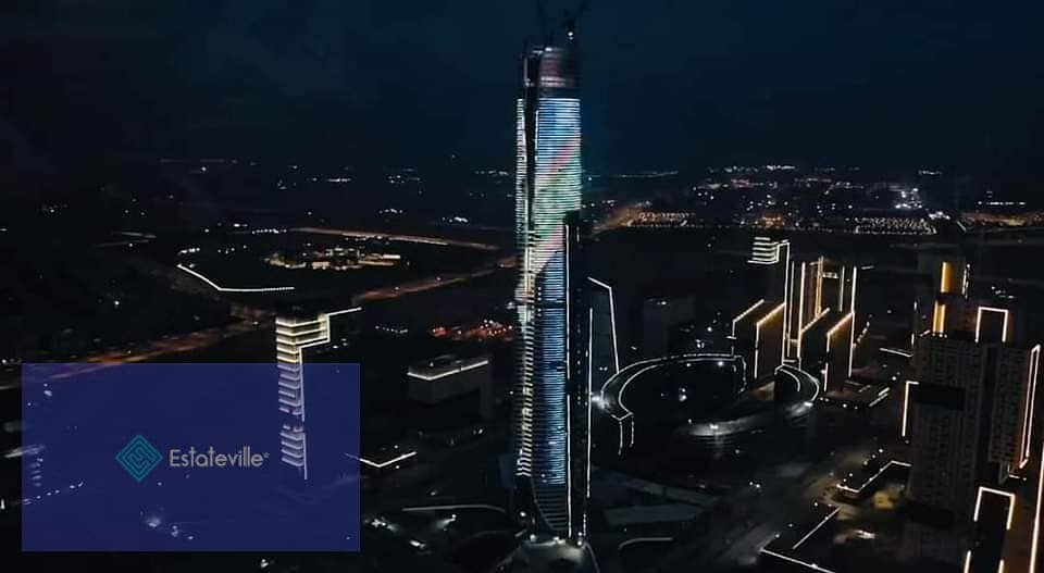 With a 15% discount, a skyscraper office in the Central Business District in front of the Iconic Tower and the Green River, first row on Bin Zayed Axi 4