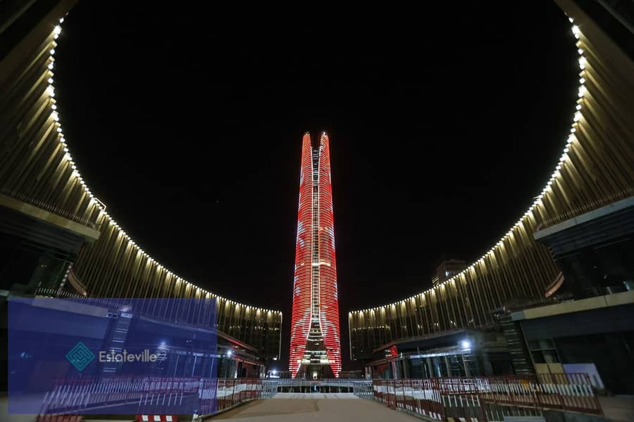 Your office in a first row skyscraper in front of the iconic tower and in the heart of the Green River in the first Twisted tower in Egypt and Africa 9