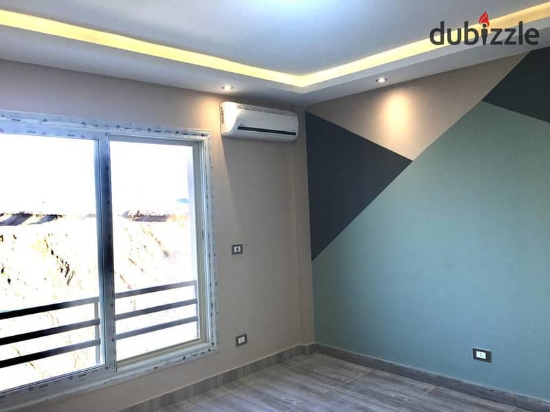 Apartment for rent with kitchen and AC'S in The Square Compound View Landscape  شقة للايجار  بالمطبخ و التكيفات في كمبوند ذا سكوير التجمع فيو لاند سكي 14