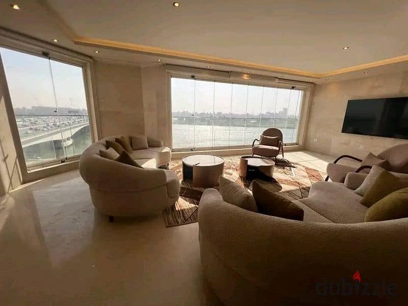 علي كورنيش النيل شقه فندقيه 109م متشطبه بالفرش للبيع  Receive directly on the Nile a 109m fully finished 1