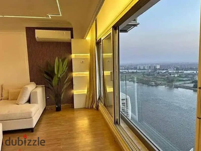 علي كورنيش النيل شقه فندقيه 109م متشطبه بالفرش للبيع  Receive directly on the Nile a 109m fully finished 7