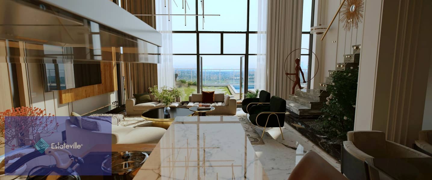 With a discount of 2 million pounds, Alto Casa Double Height, ultra super deluxe finishing, for sale in R7 in the New Administrative Capital, in insta 6