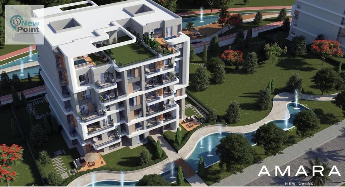 With a 10% down payment, own your fully finished apartment in Amara El Tagamoa, overlooking green spaces. 0