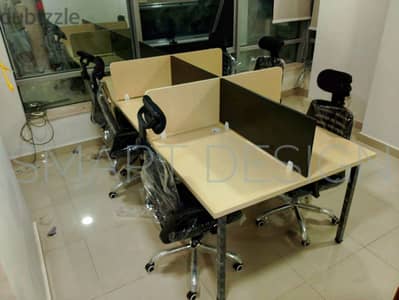 خلية عمل work station - Partition خشب mdf مقاس الفرد ١٢٠*٦٠سم