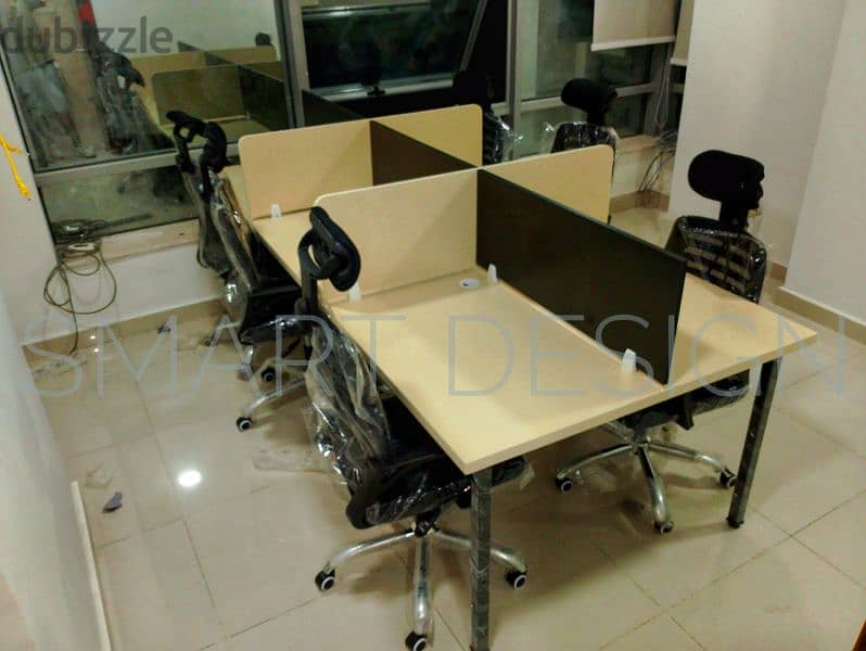 خلية عمل work station - Partition خشب mdf مقاس الفرد ١٢٠*٦٠سم 0