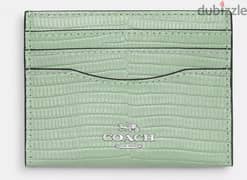 Coach Slim Id Card Case - Mint Green