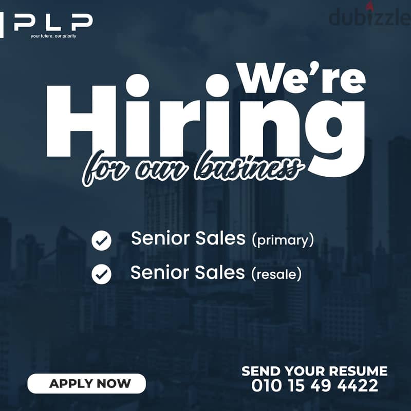 PLP Consultancy Real Estate Brokerage is hiring senior Sales 0