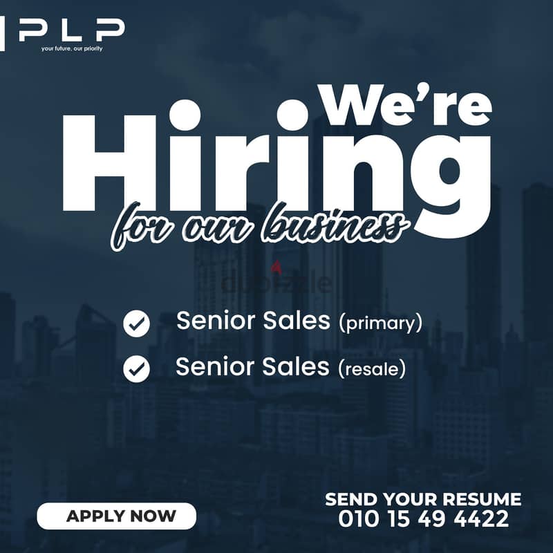 PLP Consultancy Real Estate Brokerage is hiring senior Sales 1