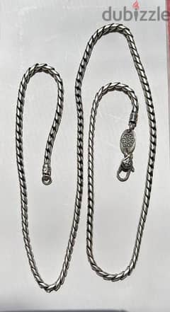 سلسلة فضه رجالي Men's silver chain