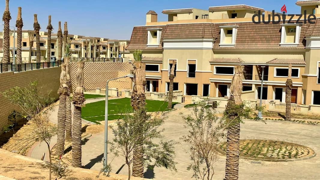 Ready to Move Svilla Garden corner For Sale at Sarai, New Cairo 2