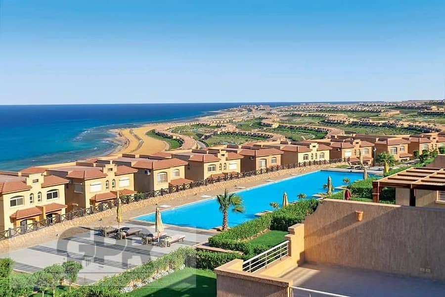 for sale 100% sea view twin chalet 3 Beds in telal sokhna near to porto / أكبر توين شاليه متشطب للبيع في تلال السخنة بسعر مميز أول سكن 2