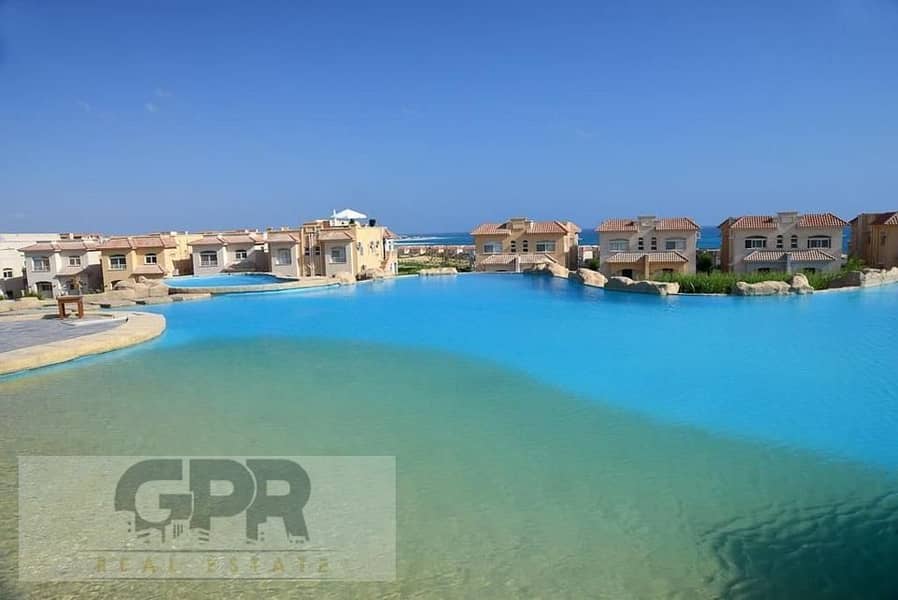 for sale 100% sea view twin chalet 3 Beds in telal sokhna near to porto / أكبر توين شاليه متشطب للبيع في تلال السخنة بسعر مميز أول سكن 14